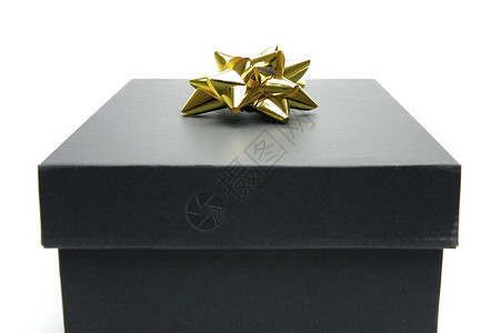 礼品盒庆典盒子展示黑色白色礼物背景图片