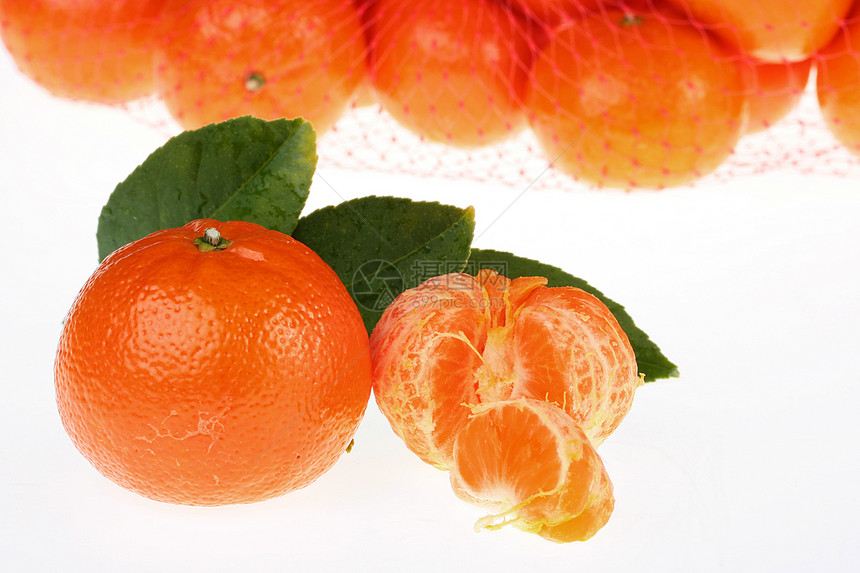 包装的坦格林食物塑料网格热带橙子水果图片