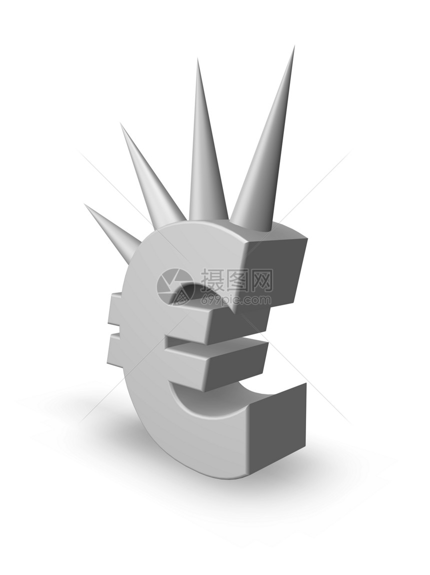 欧元升值插图文化联盟财政尖刺货币商业荆棘图片