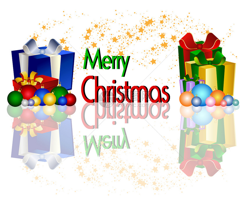 圣诞快乐的背景背景礼物插图卡片盒子展示星星图片