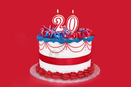 20号庆祝蛋糕高清图片