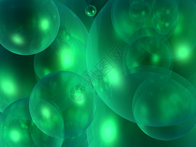 绿球电脑白色灰色气泡插图背景图片