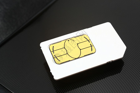 黑色金属背景上的 Simm card背景
