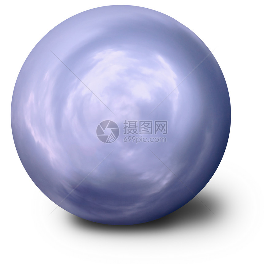 白色背景上的精神蓝球( BB)图片