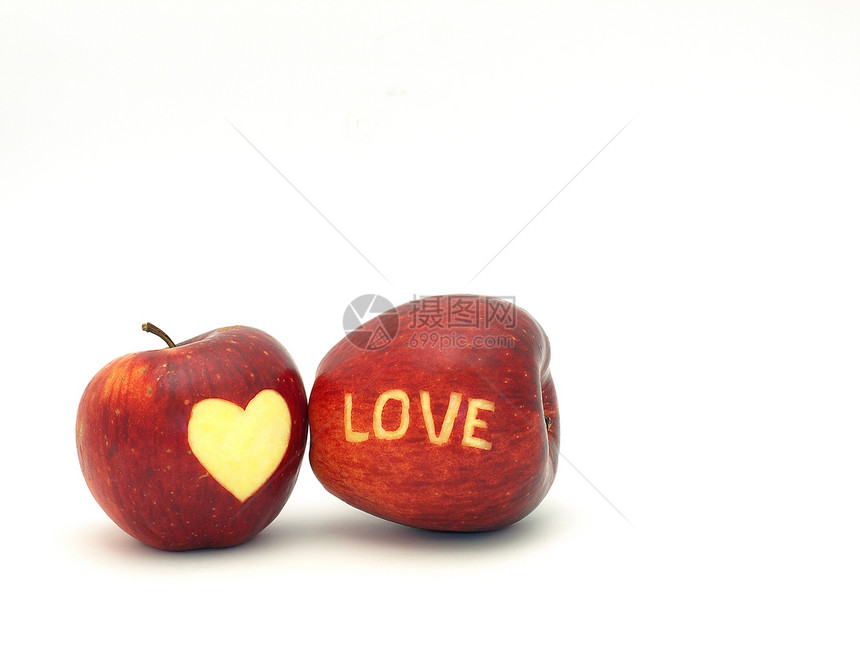 两个苹果和爱情图片