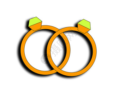 结婚戒指金子婚姻订婚庆典二维仪式蜜月夫妻婚礼概念背景图片