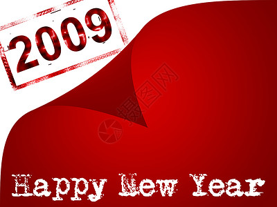 新年快乐庆典卡片红色季节性背景图片
