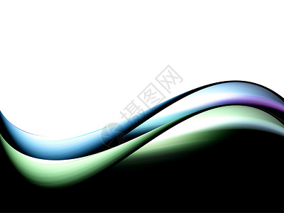 绿色曲线波浪蓝色和绿色波浪曲线插图进步公司白色风化主义者创造力海浪背景