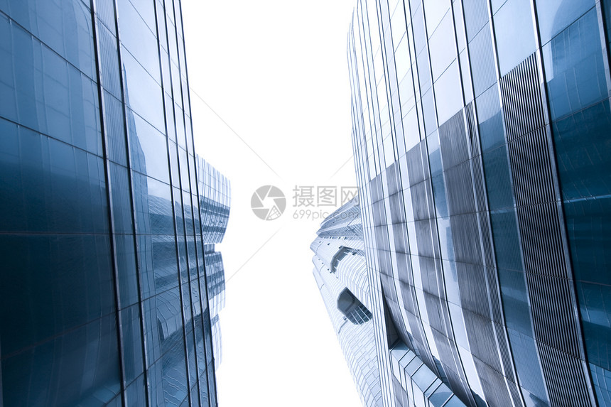 香港岛上现代摩天大楼的建造城市景观天空建筑玻璃办公室建筑学蓝色图片