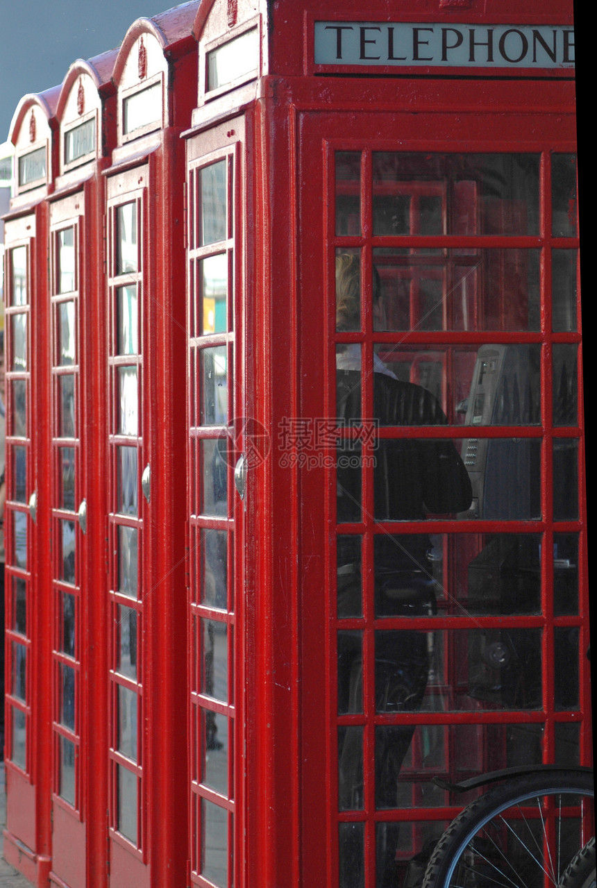 英国电话箱英语红色盒子民众图片
