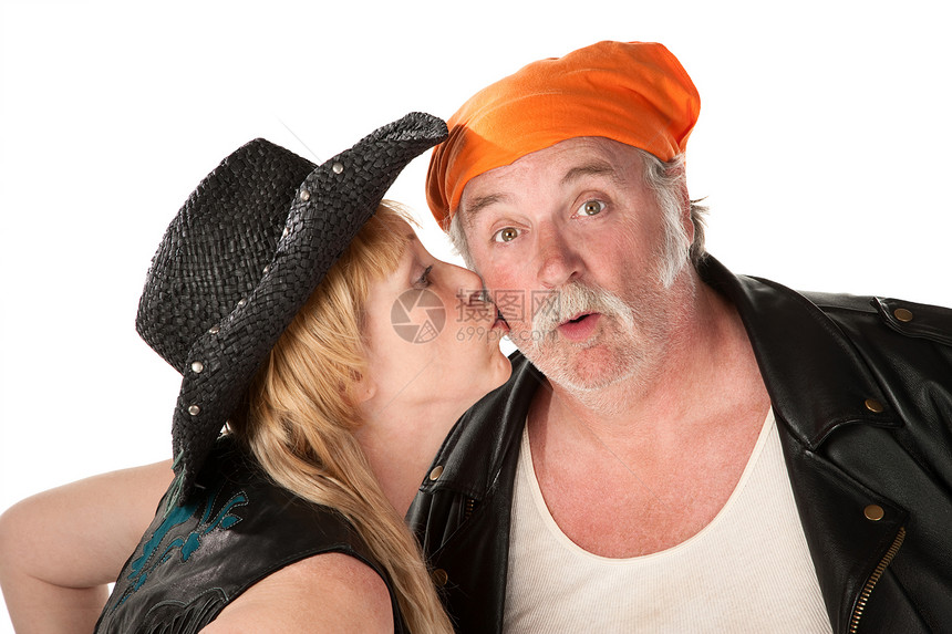 双车夫妇手帕金发惊喜女性男性胡子拉链螺柱情感橙子图片
