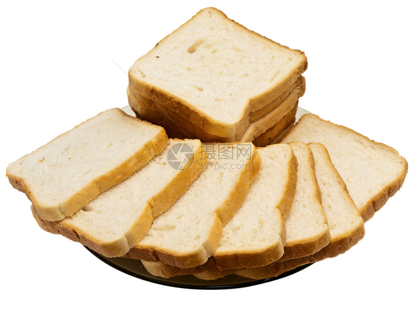 面包饼白色面包早餐午餐食物小吃图片