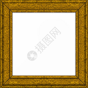 图片图画框架古董作品照片插图证书金属金子艺术中心白色背景图片