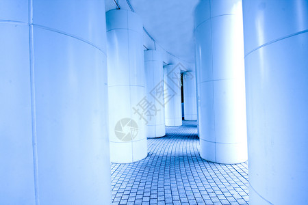 现代走廊隧道建筑反射太阳公司房子大厅通道入口晴天商业高清图片素材