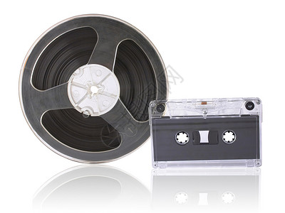 磁带倒带音乐配乐塑料模拟旋转丝带电话娱乐演示背景图片