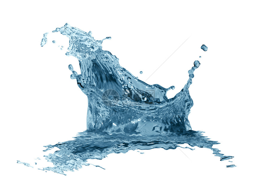 水喷溢自然饮料气泡饮食口渴蓝色液体设计元素图片