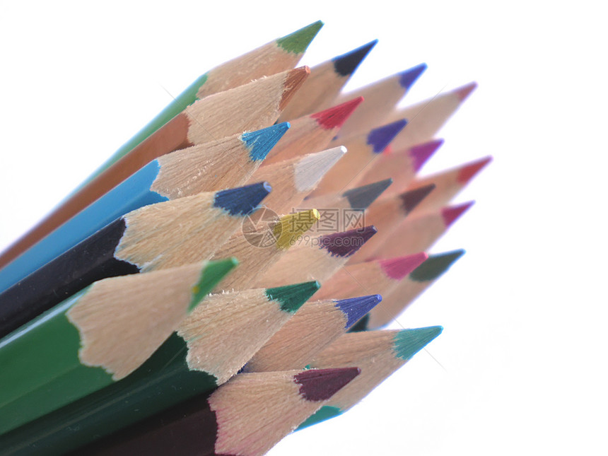 彩色铅笔爱好艺术闲暇学校蜡笔静物幼儿园白色工具色调图片