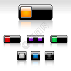 矢量按钮电脑网站酒吧橙子插图蓝色商业技术紫色阴影背景图片