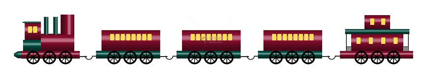 玩具火车轮子铁路运输插图绿色蒸汽夹子孩子们旅行红色图片