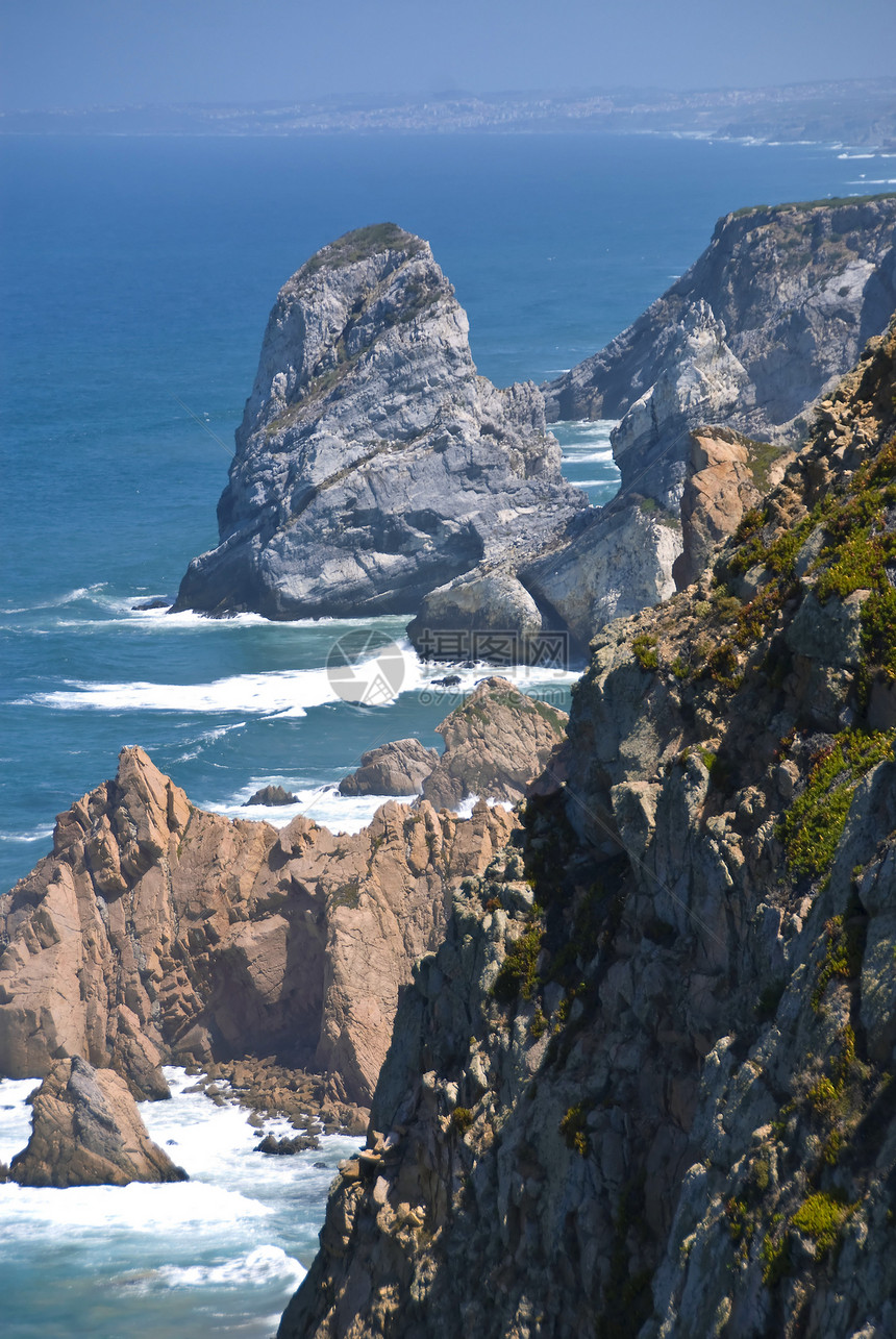 葡萄牙辛特拉省支撑卡波海岸海岸线海洋旅行图片