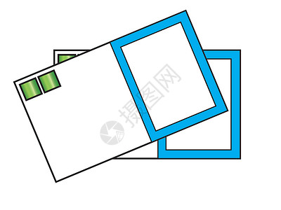 一些空白的名片绿色白色卡片蓝色风俗公司插图背景图片