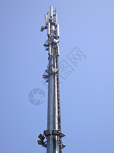 电信航空塔电讯空塔天线数据彩信桅杆短信嗓音电话背景图片