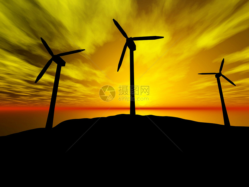 风力涡轮机转子电力风景风车阳光力量纺纱计算机天空爬坡图片