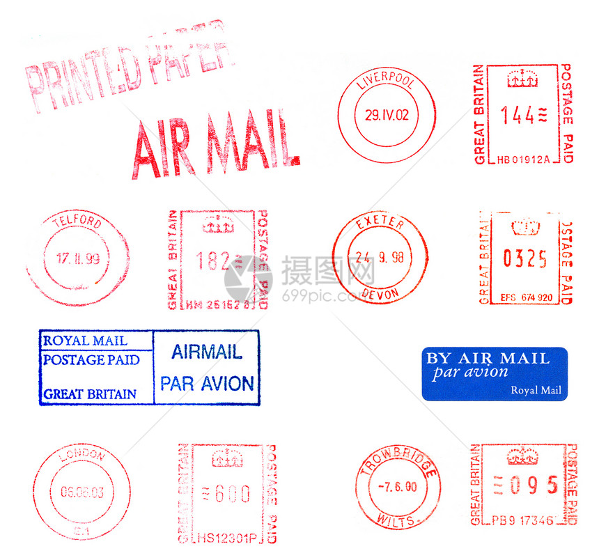 印章邮资班级邮件邮票皇家空邮空气邮政图片