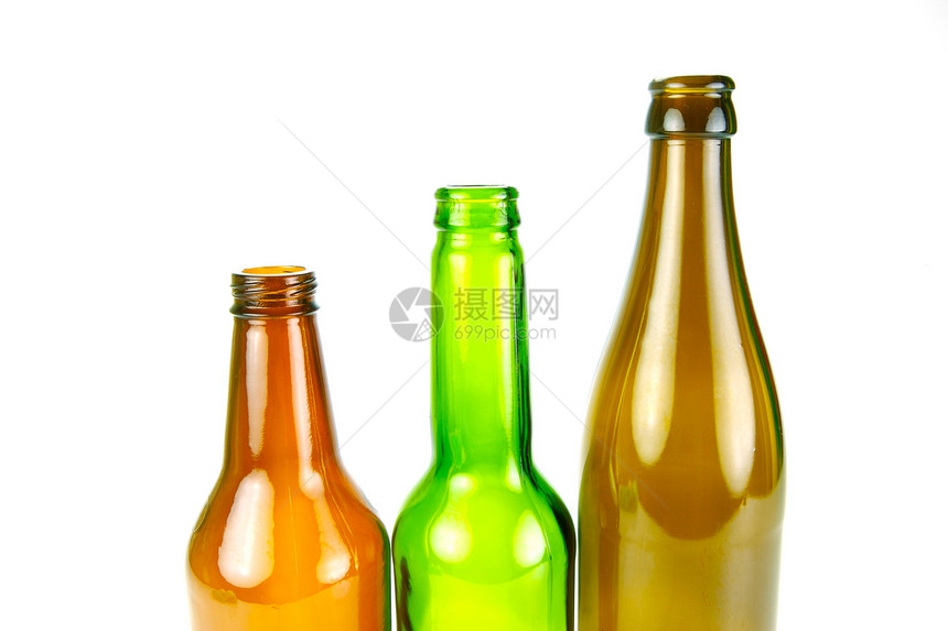 啤酒瓶瓶子棕色绿色白色饮料图片