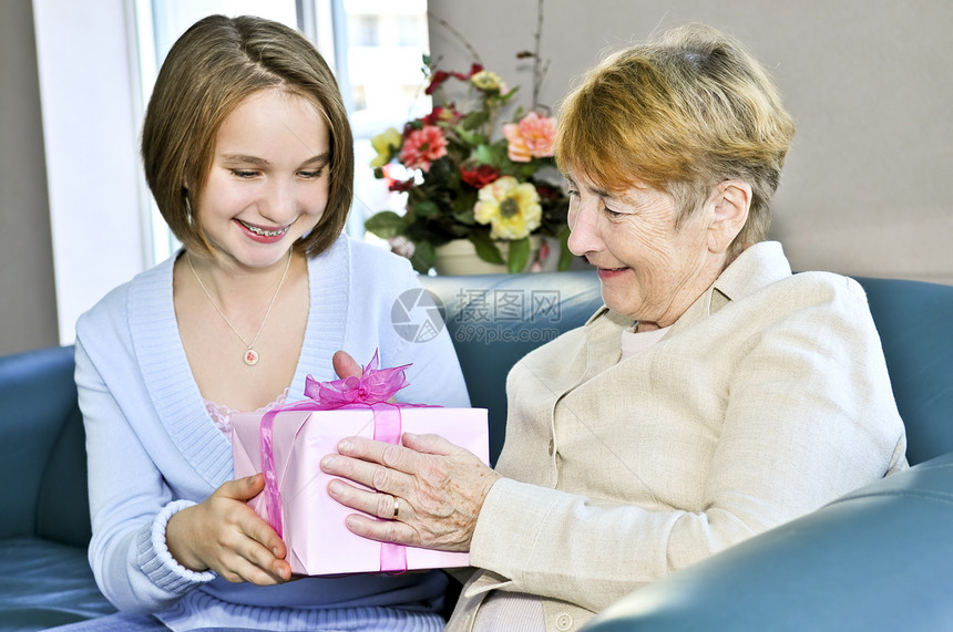 访问祖母的外孙女礼物祖父母生日老年青少年奶奶周年纪念日女性退休图片