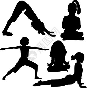 儿童瑜伽和体操背景图片
