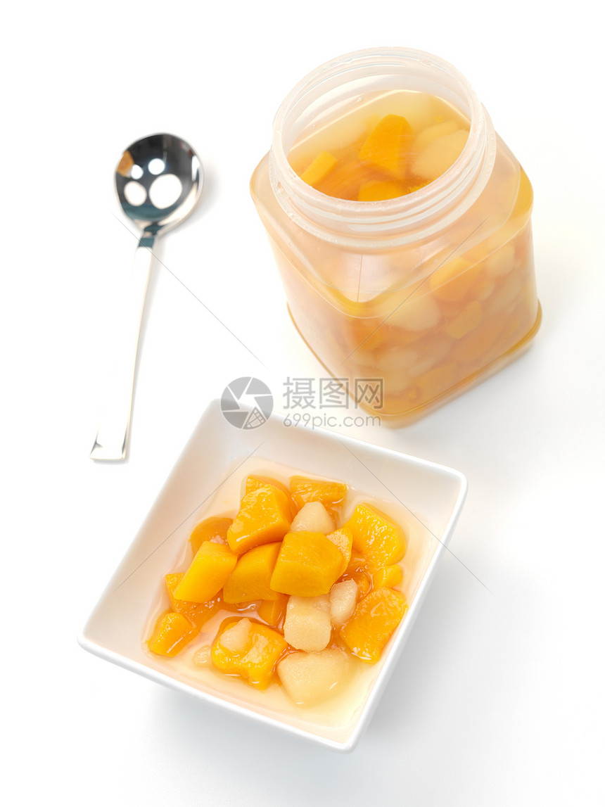 桃子和梨梨沙漠果汁水果塑料糖果糖浆沙拉图片