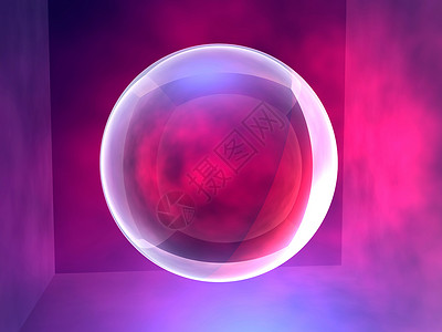 气泡红色透明度强光反射阴影光线插图背景图片
