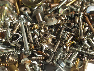 硬件坚果金属灰色指甲工业螺栓背景图片