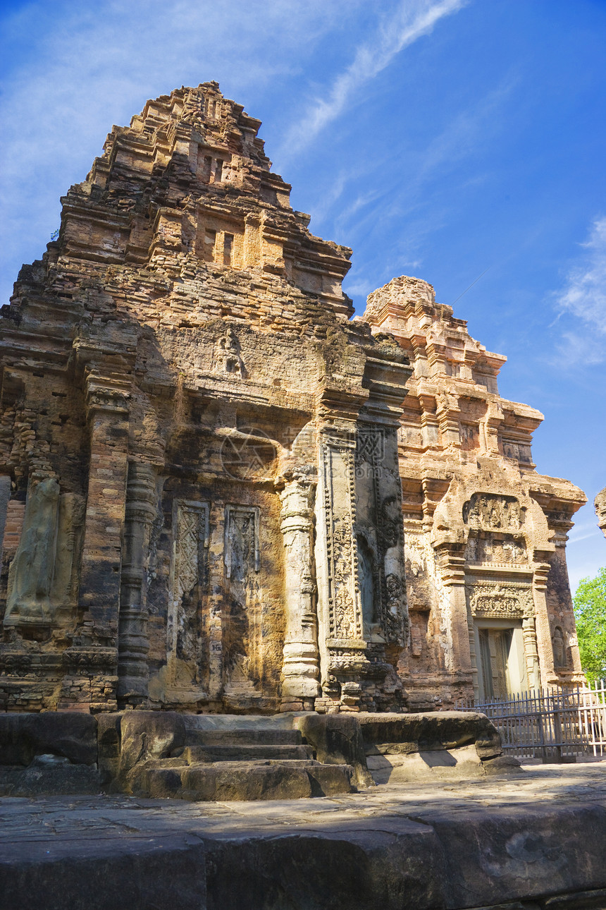 柬埔寨Bakong寺地标八孔收获文化帝国建筑学寺庙王国高棉语旅行图片