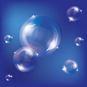 肥皂泡沫反射插图绘画气泡背景图片