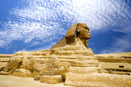 埃及 sphinx 和金字塔建筑学雕塑地标传说历史监护人纪念碑岩石考古学法老背景图片