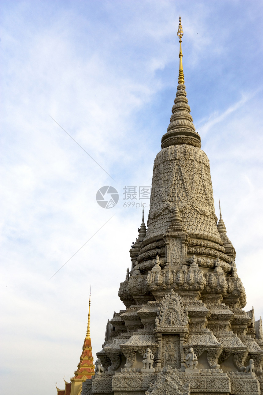 柬埔寨银塔佛教徒王国宗教皇家国王遗产历史建筑学建筑文化图片