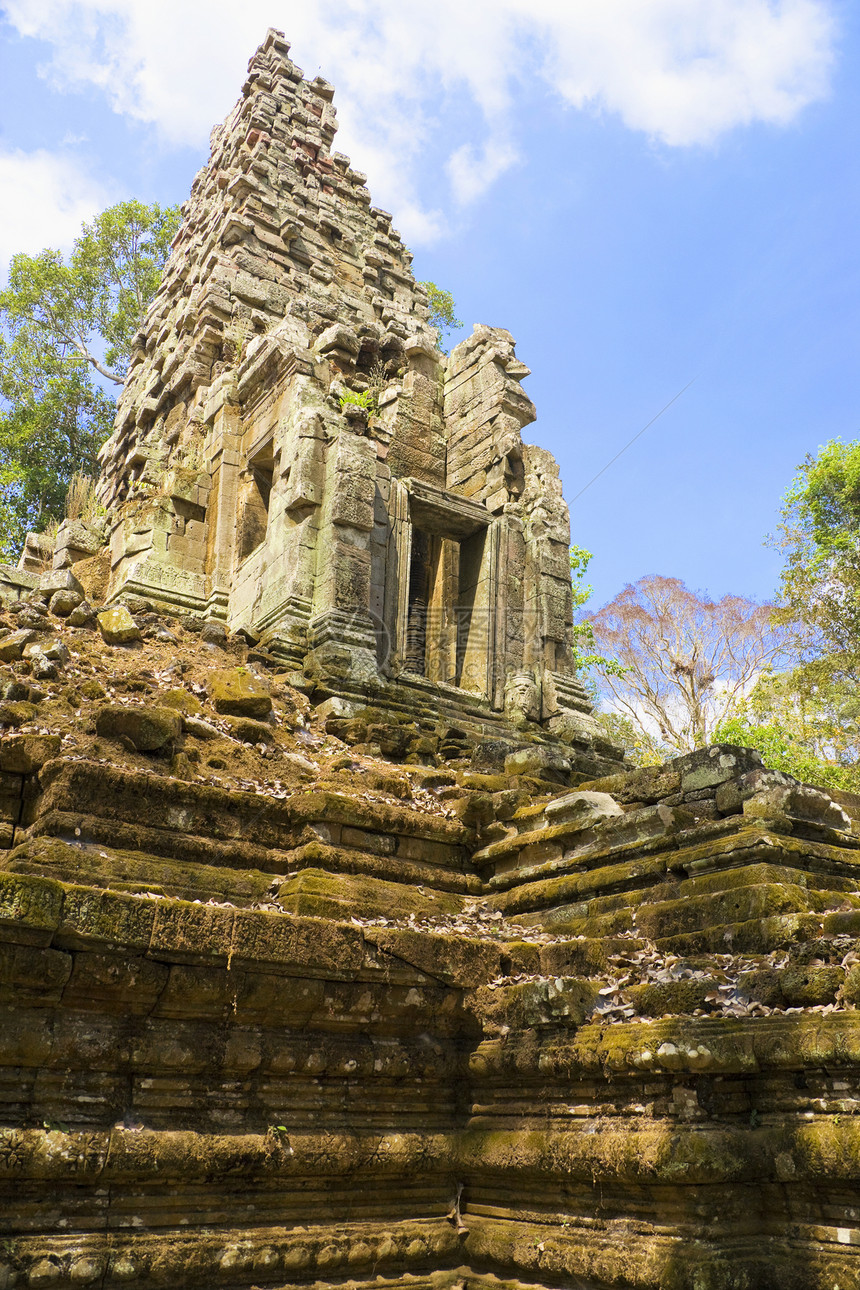 柬埔寨帕利莱寺庙遗迹地标砂岩佛教徒纪念碑崇拜王国旅游建筑废墟图片