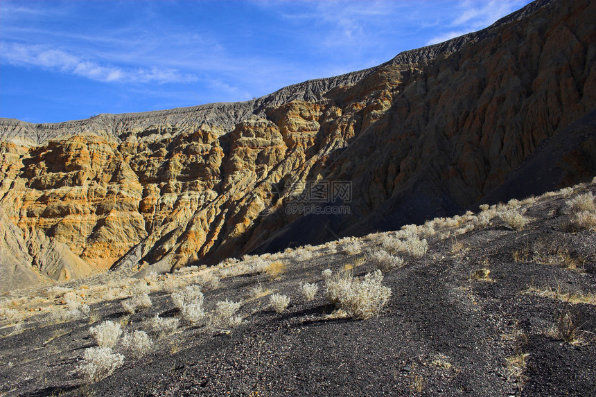 乌贝海贝火山旅行温度裂缝橙子石头矿物气候荒野火山勘探图片