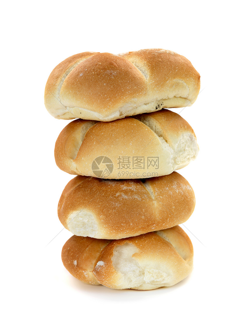 面包卷白色脆皮镜头谷物面包团体美食食物早餐面粉图片