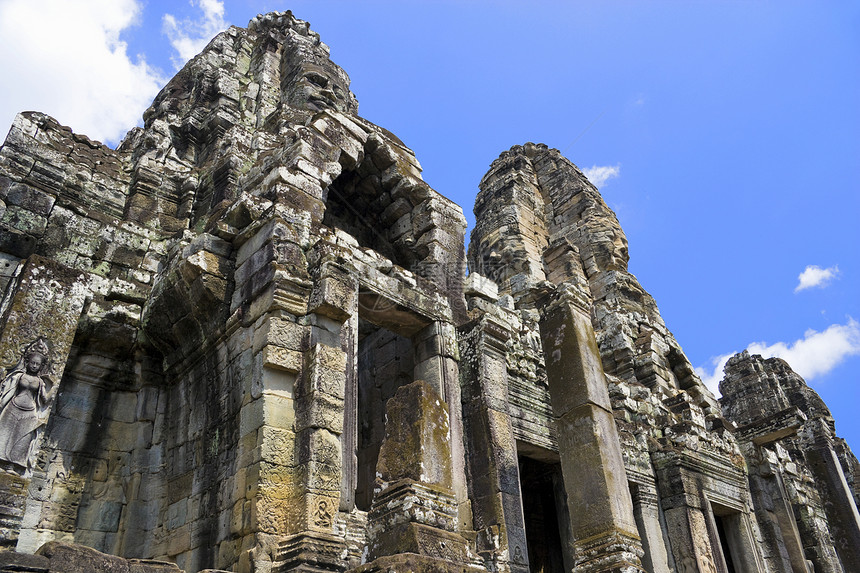 柬埔寨吴哥托姆宽慰寺庙地标建筑物旅行崇拜收获纪念碑雕塑建筑学图片