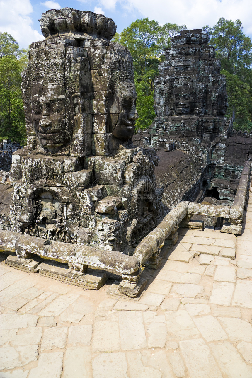 柬埔寨吴哥托姆历史地标文化宗教废墟建筑学帝国佛教徒崇拜旅游图片