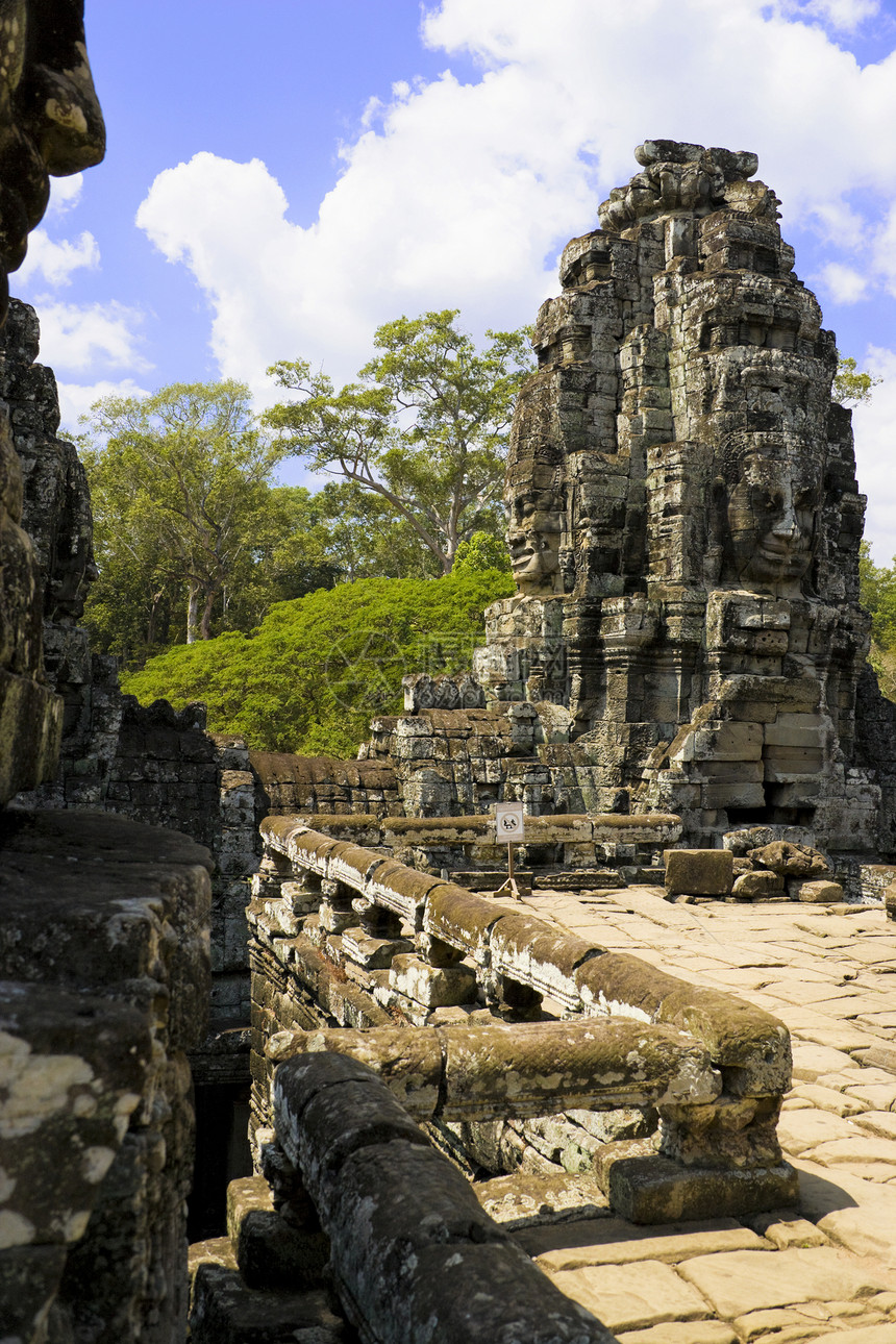 柬埔寨吴哥托姆建筑物文化纪念碑旅游废墟建筑学雕刻帝国王国遗迹图片