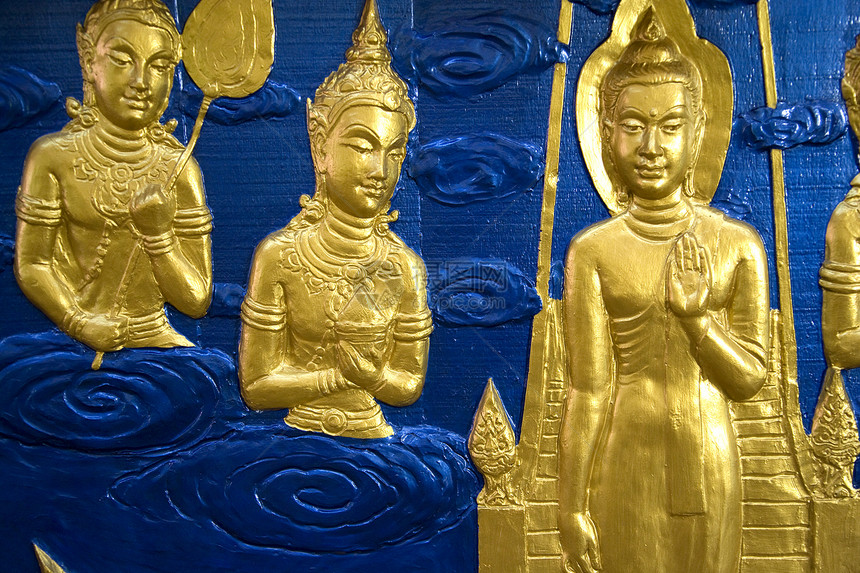佛教庙墙雕塑信仰佛教徒雕像旅行建筑崇拜纪念碑石头神社冥想图片
