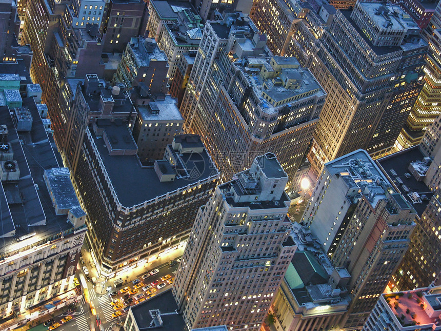 纽约市夜景之夜日落生活旅游城市摩天大楼日出地标市中心建筑商业图片