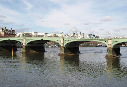 泰晤士河 伦敦全景背景图片