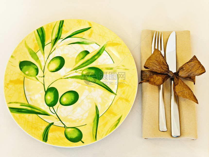 表格服务抹布咖啡店盘子厨具餐厅织物纺织品桌子装饰风格图片