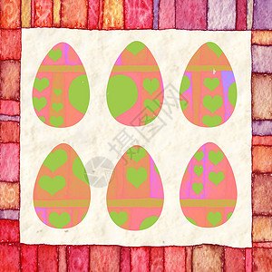 复活节鸡蛋电脑蓝色背景图像庆典白色插图彩色绿色数字背景图片