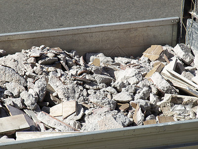 拆除性废物废弃物碎片砂浆回收建造瓷砖灰色材料高清图片